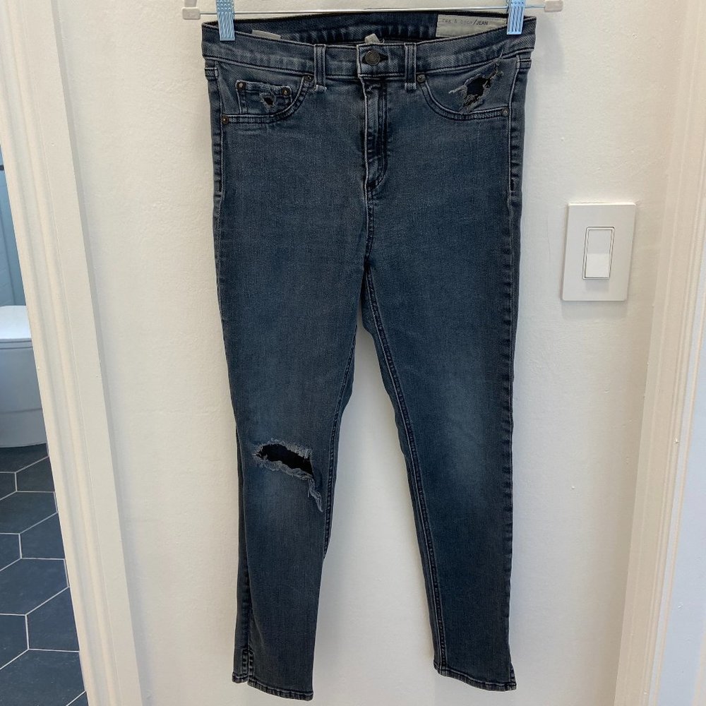 Rag & Bone Distressed Medium Wash Jeans
